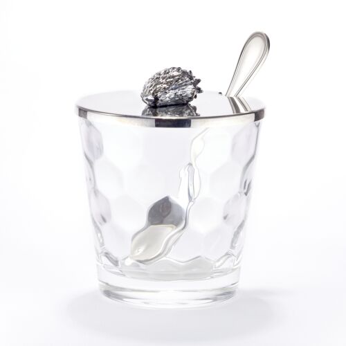 Greggio Silver Glass Jar Strawberry