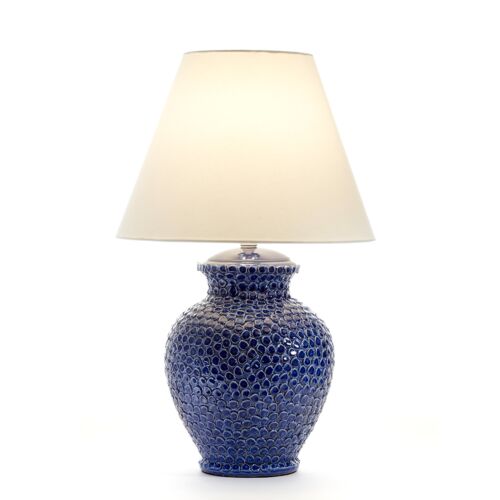   Italian Table Lamp Mosaic Dark Blue