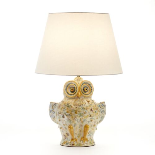   Italian Table Lamp Owl Speckled