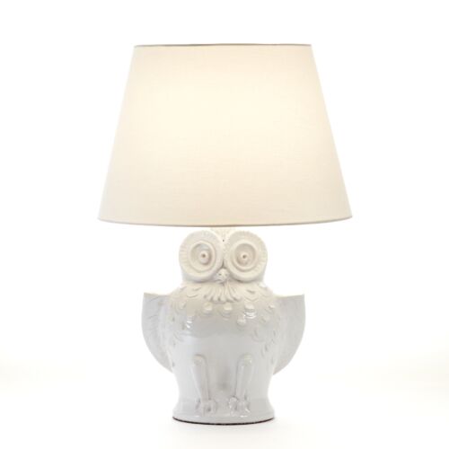  Italian Table Lamp Owl White