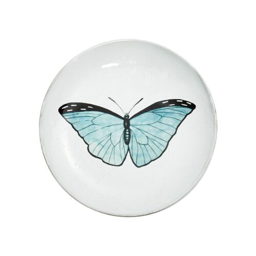 John Derian Butterfly Plate Blue