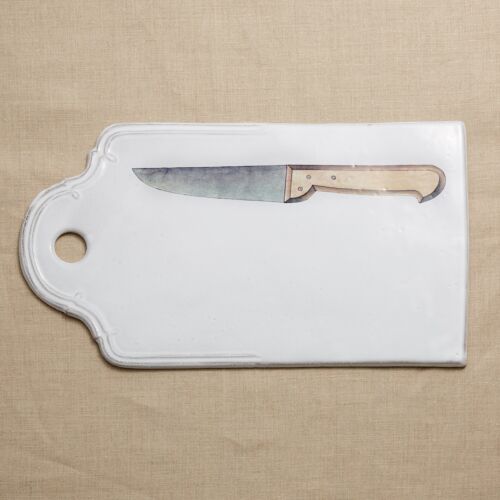 John Derian Cutting Board Brown Knife