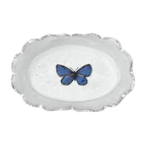 John Derian Butterfly Dish Dark Blue