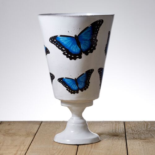 John Derian Butterfly Vase Blue
