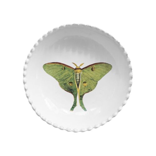 John Derian Butterfly Soup Plate Eyed-Green