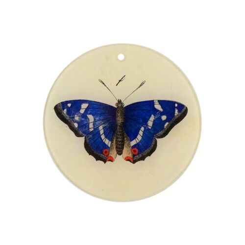  John Derian Decoupage Charm Ornament Deep Blue Butterfly