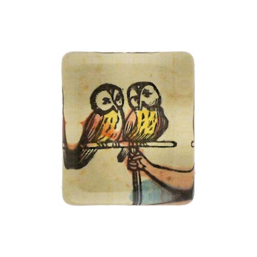  John Derian Decoupage Charm Rectangle Twin Owl