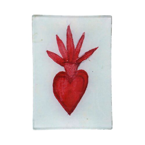  John Derian Decoupage Tray 4.5x6.5" Painted Heart