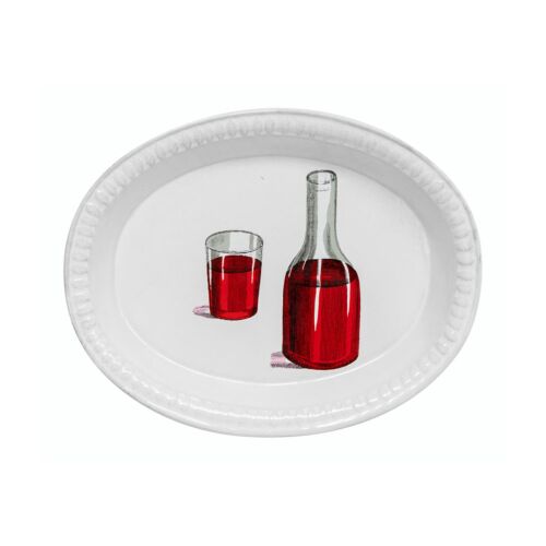 John Derian Red Wine Decanter & Glass Soup Plate