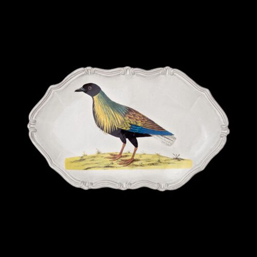 John Derian Bird Platter Hen Pidgeon Left