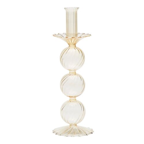 Kim Seybert Glass Iris Champagne Candle Holder