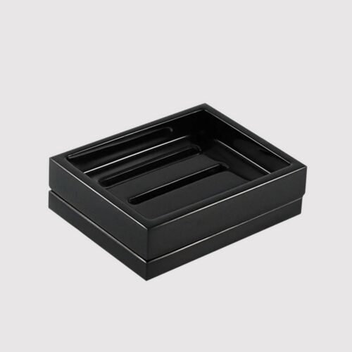 Lacquer Black 2-Piece Soap Dish