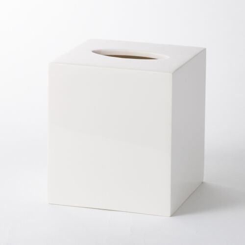 Lacquer White Tissue Box