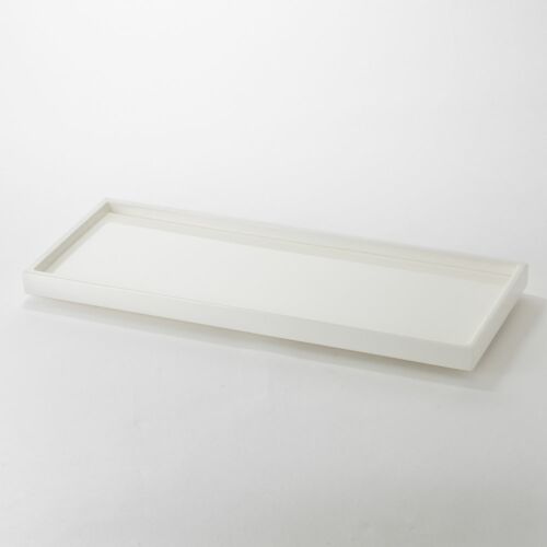 Lacquer White Vanity Tray Long