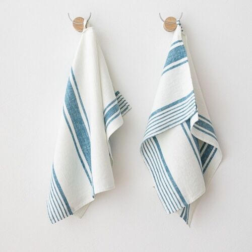 Linen Tuscany Towel Marine Blue