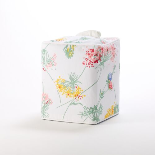 D. Porthault Tissue Box Cover Luzerne Chardons