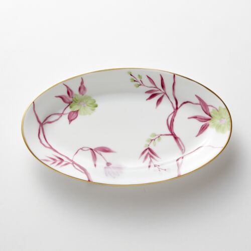 Marie Daage Bouquet de Vie Pink Oval Platter