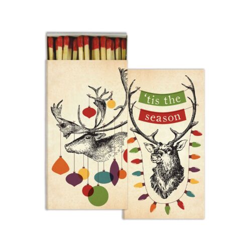 Match Box Decorated Stags