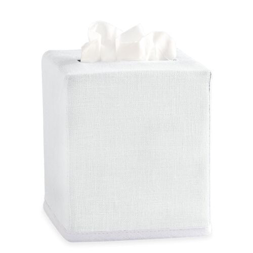 Matouk Tissue Box Cover Chelsea White
