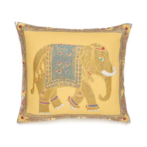 Mirella Elephant Butter Linen Pillow 20"