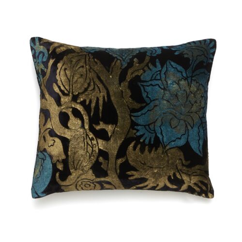 Mirella Floral Silk Velvet Pillow 12x15"