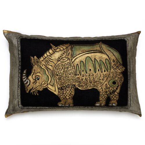 Mirella Rhino Linen Pillow 20x33"