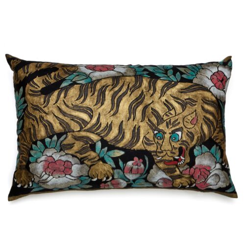 Mirella Tiger Linen Pillow 21x33"