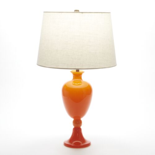 Murano Glass Cenedese Orange Lamp