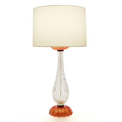 Murano Glass Pauly Orange Lamp