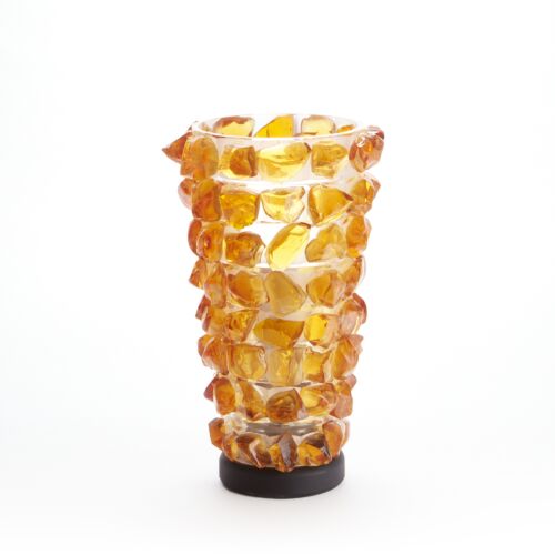 Murano Glass Vistosi Orange Pebbles Lamp