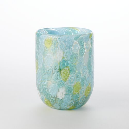 Murrine Glass Tumbler Aqua & Green