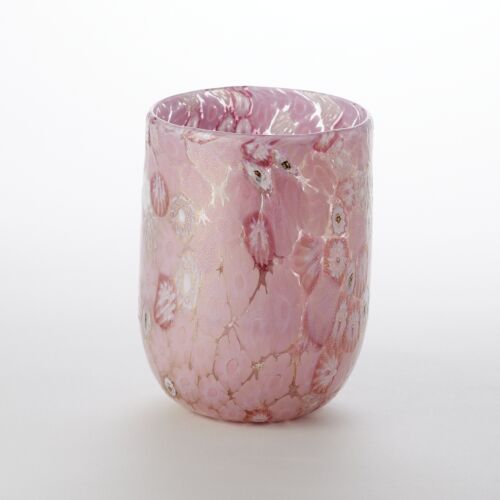 Murrine Glass Tumbler Pink & Daisy