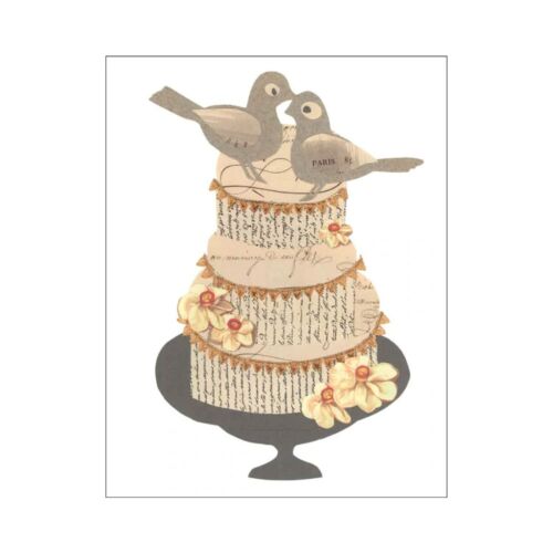     Paste Stationery Doves and a Cake Card