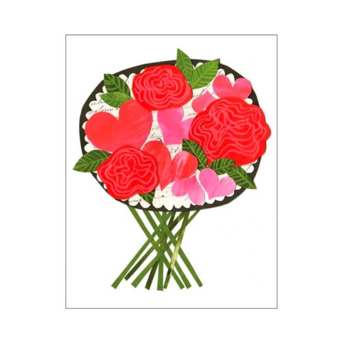     Paste Stationery Valentine Bouquet Card