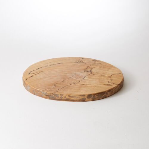 Peterman Maple Spalted Wood Board Live Edge Round Small