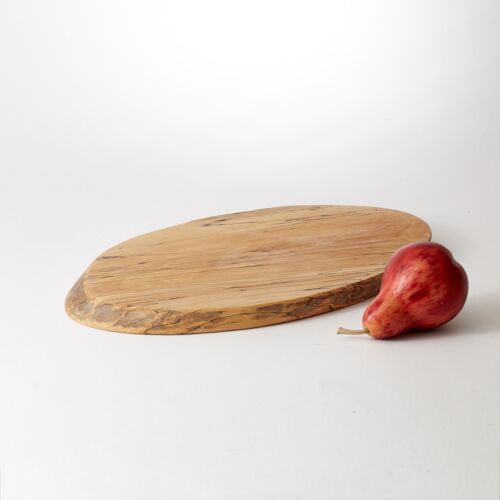 Peterman Maple Spalted Wood Serving Board Oval Medium