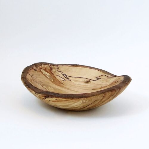 Peterman Maple Spalted Wood Serving Bowl Oval 10"