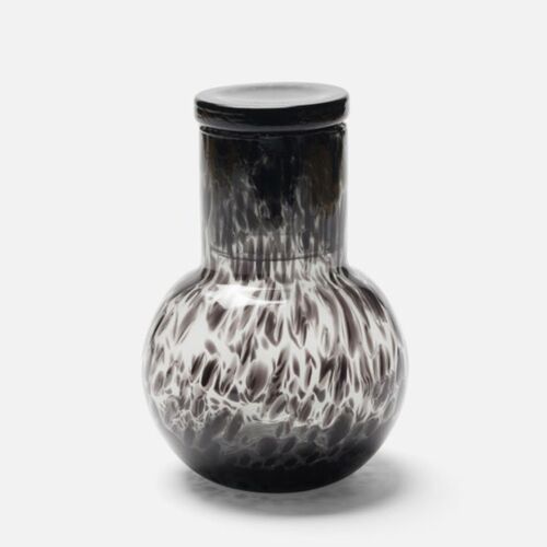 Pigeon & Poodle Glass Lausanne Carafe Black Leopard