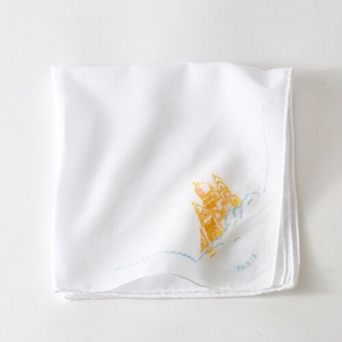D. Porthault Handkerchief Embroidered Sacre Coeur 