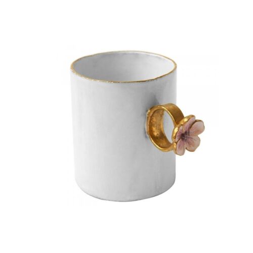 Serena Pink Flower Ring Mug