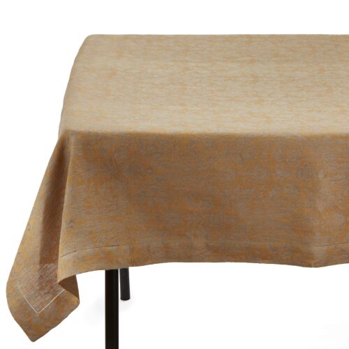 Tessitura Pardi Anfora Rustic Ochre Tablecloth 68x128"