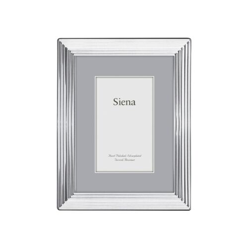 Tizo Siena Ridged Silver Plate Frame 5x7"