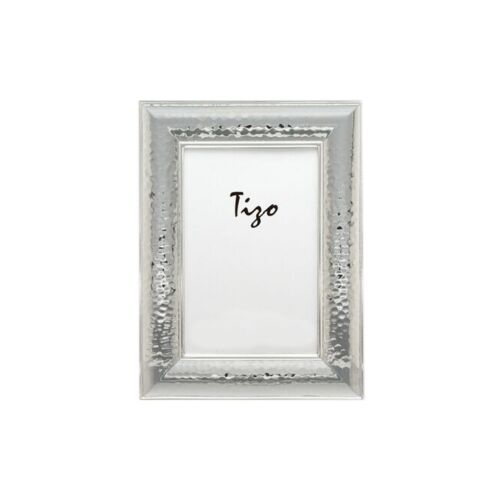 Tizo Silverplate Dimensional Hammered Frame 4x6"