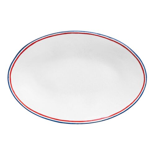 Tricolore Oval Platter