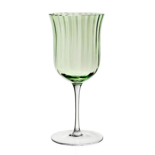 WYC Glass Corinne Water Goblet Green