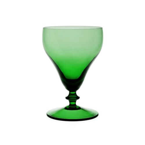 WYC Glass Holly Goblet Green