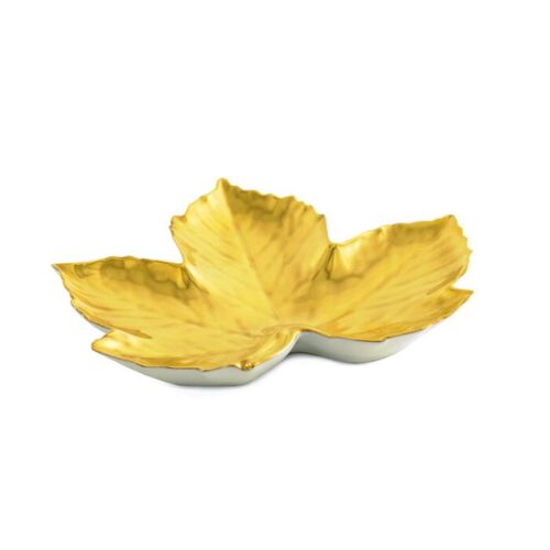 WYC Gold Maple Leaf Dish