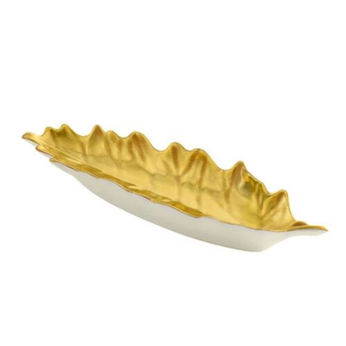 WYC Gold Oak Leaf Dish