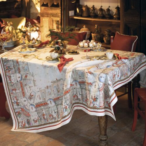 Italian Christmas Shopping Tablecloth