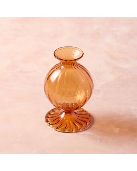 Artisan Glass Bud Vase Marmalade